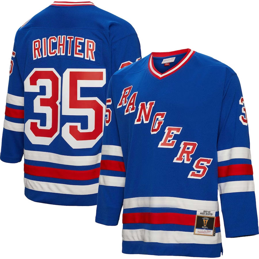 Men's New York Rangers Mike Richter #35 Blue Jersey